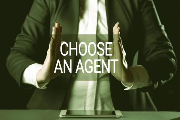 Conceptual Caption Choose Agentchoose Someone Who Chooses Decisions Behalf You — Stock Photo, Image