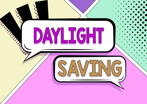 Segno Testo Che Mostra Tecnologie Daylight Savingstorage Che Possono Essere — Foto Stock