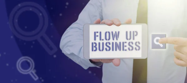 Letrero Escritura Mano Flow Businessmoney Que Mueve Dentro Fuera Sus —  Fotos de Stock
