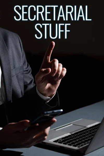 Writing Displaying Text Secretarial Stuffsecretary Belongings Things Owned Personal Assistant — Stock Photo, Image