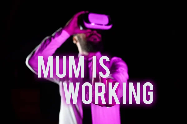 Pokaz Koncepcyjny Mama Pracuje Wzmocnienie Pozycji Finansowej Postępu Zawodowego Matka — Zdjęcie stockowe