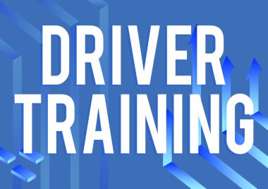 El yazısı metni sürücü eğitimi sürücü ehliyeti almak için yeni bir sürücü hazırlar, yeni bir sürücü belgesi almak için iş vitrini