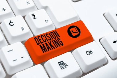 El yazısı işareti karar verme iki ya da daha fazla olasılık arasında karar verme eylemi, iş genel değerlendirmesi iki ya da daha fazla olasılık arasında karar verme eylemi