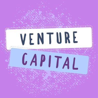 Firmalar tarafından küçük ölçekli şirketlere sağlanan metin Venture Capitalfinanse yazımı, firmalar tarafından sağlanan kavramsal fotoğraf finansmanı
