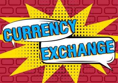 Bir para birimini başka bir ForEx 'e, Kavramsal Fotoğraf Süreci' ni bir para birimini başka bir ForEx 'e dönüştürme kavramsal görüntüleme