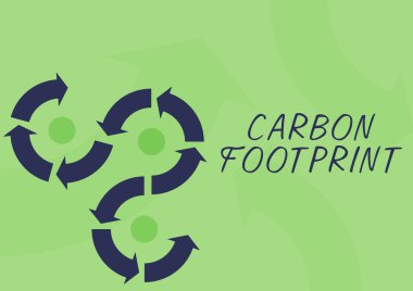 El yazısı metni Carbon Footprint dioksit serbest bırakılan atmosfer aktiviteleri sonucu, Dioksit miktarı üzerine yazılan Sözcük etkinliklerin atmosferik sonucu