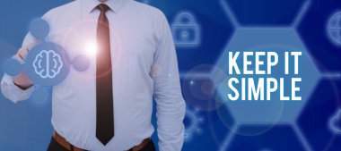 İlham kaynağı gösteren metin Basit bir yerde ya da konumda kalın, karmaşık değil, İş yaklaşımı basit bir yerde ya da konumda kalın