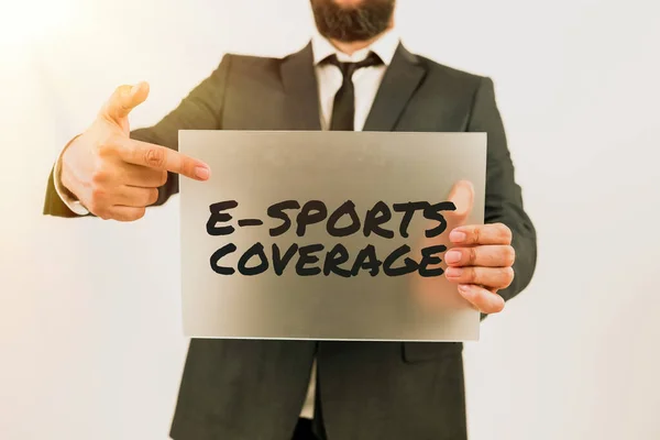 Kézírás Jel Sports Coveragereporting Élőben Legújabb Sportverseny Broadcasting Word Reporting — Stock Fotó