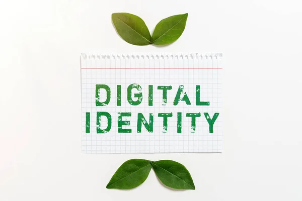 Assinatura Exibindo Informações Identidade Digital Entidade Usada Pelo Computador Para — Fotografia de Stock