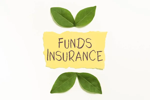 Conceptual display Funds InsuranceForm of collective investment offered an assurance policies, Word for Form of collective investment offered an assurance policies