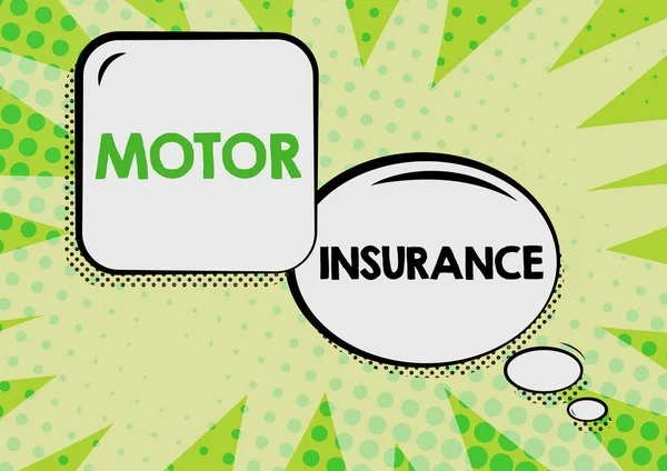 Skriva Text Bilförsäkringar Tillhandahåller Ekonomisk Ersättning För Eventuella Skador Business — Stockfoto
