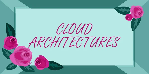 Inspiration Showing Sign Cloud Architecturesvarious Engineering Databases Software Applications Internet — Φωτογραφία Αρχείου