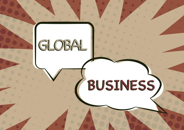 Inspiración Mostrando Signo Global Businesstrade Sistema Negocio Una Empresa Que — Foto de Stock