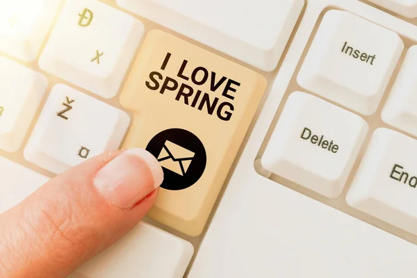 Inspirasjon Til Skilt Love Spring Business Overview Affection Season Year – stockfoto