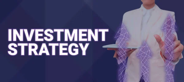 Szöveges Jel Amely Bemutatja Befektetési Stratégiát Szó Írt Szabályrendszer Eljárások — Stock Fotó