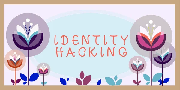 Visualizzazione Concettuale Identity Hackingcriminal Che Ruba Tue Informazioni Personali Utilizzando — Foto Stock