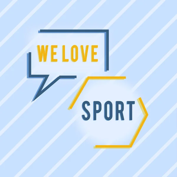 Text Caption Presenting Love Sport Internet Concept Lot Practice Sports — Stock fotografie