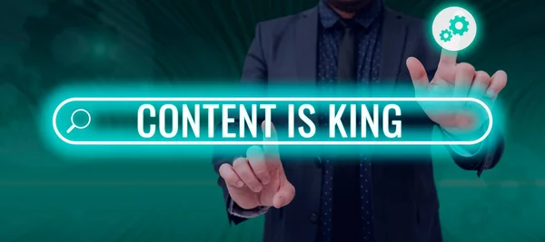 텍스트 컨텐츠를 표현하는 Kingcontent 입니다 이것이 Todays 마케팅 전략의 핵심입니다 — 스톡 사진