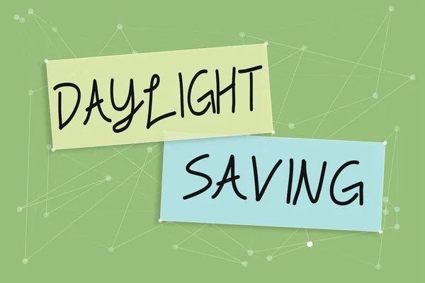 Zápis Zobrazující Text Daylight Savingstorage Technologie Které Lze Použít Ochraně — Stock fotografie