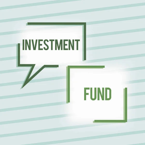 Conceptual Caption Investment Fund Suministro Capital Perteneciente Numerosos Inversores Visión — Foto de Stock