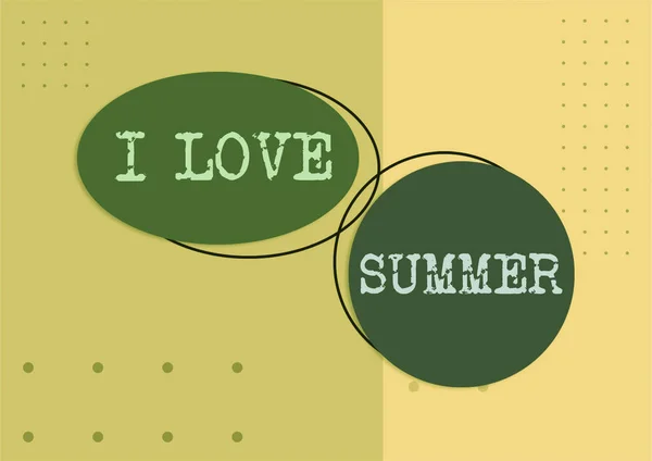 Hand Writing Sign Love Summer Word Affection Sunny Hot Season — Stock Photo, Image
