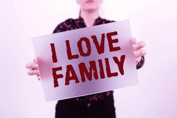 Display Concettuale Love Family Concetto Che Significa Buoni Sentimenti Parenti — Foto Stock