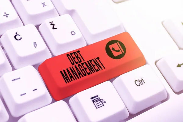 Writing Displaying Text Debt Managementthe Formal Agreement Debtor Creditor Business — Stock Photo, Image