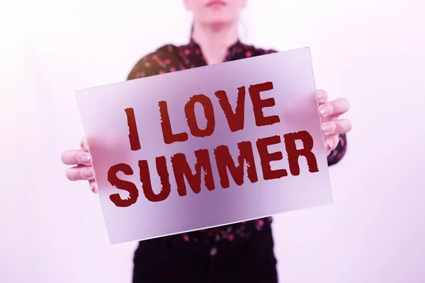 Tekst Met Inspiratie Love Summer Woord Voor Liefde Voor Het — Stockfoto