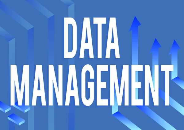 Datenmanagementdie Praxis Der Organisation Und Aufrechterhaltung Von Datenprozessen Business Approach — Stockfoto