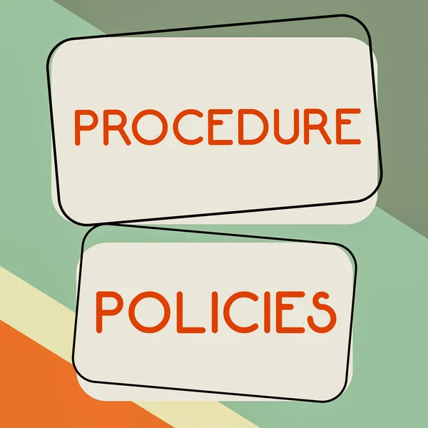 Metin Prosedür Politikalarının Yönlendirme Kuralları Yönetmeliklerine Yönelik Adımlar Yönlendirme Kuralları — Stok fotoğraf
