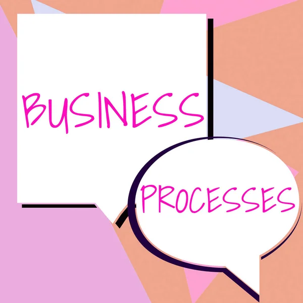Writing Displaying Text Business Processesmethods Practices Involves Running Commerce Conceptual — Stock Photo, Image