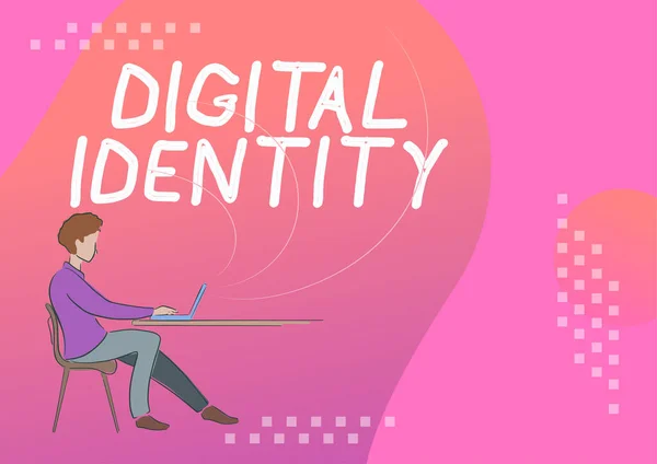 Inspiración Que Muestra Signo Digital Identityinformation Entidad Utilizada Por Computadora —  Fotos de Stock