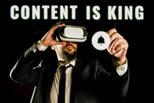 콘셉트 디스플레이 컨텐츠는 Kingcontent 입니다 Kingcontent Todays 마케팅 전략의 핵심입니다 — 스톡 사진