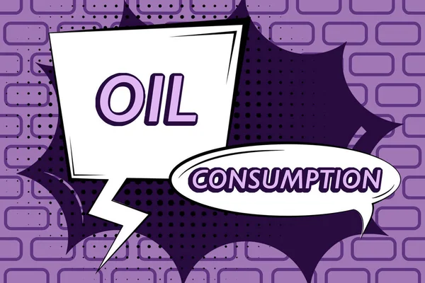 Conceptual Display Oil Consumptionthis Entry Total Oil Consumed Barrels Day — Stock Photo, Image