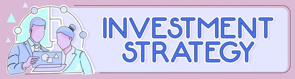 Befektetési Stratégiát Bemutató Szöveges Tábla Üzleti Kirakat Eljáráskészlet Viselkedési Útmutató — Stock Fotó