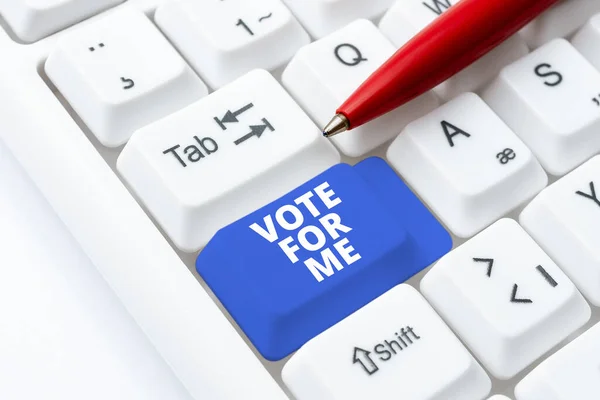 Inspiration Showing Sign Vote Business Idea Campaigning Government Position Upcoming — Stock Photo, Image