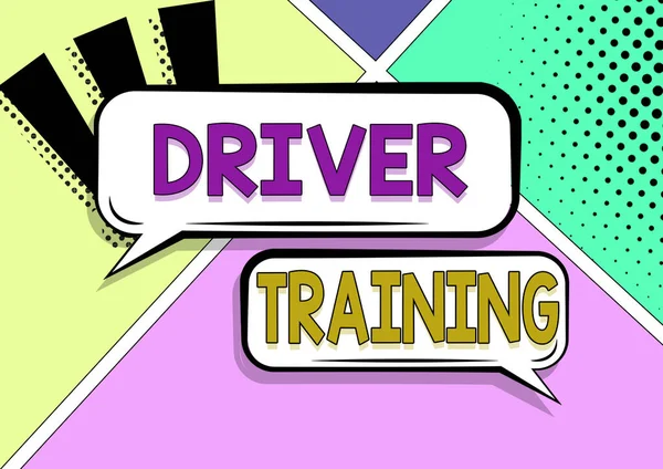 Légende Conceptuelle Driver Trainingprépare Nouveau Conducteur Obtenir Permis Conduire Concept — Photo
