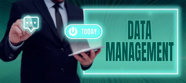 Sign Display Data Managementthe Practice Organizing Maintenance Data Processes Επιχειρηματική — Φωτογραφία Αρχείου