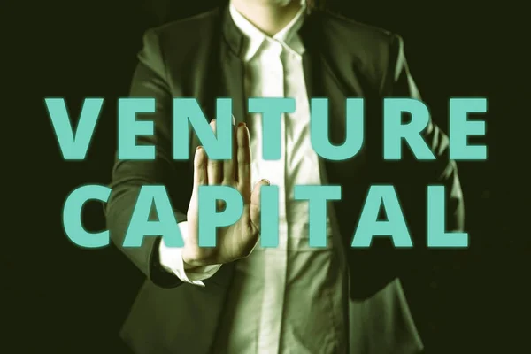 Inspiração Mostrando Sinal Venture Capitalfinanciamento Fornecido Pelas Empresas Para Pequenas — Fotografia de Stock