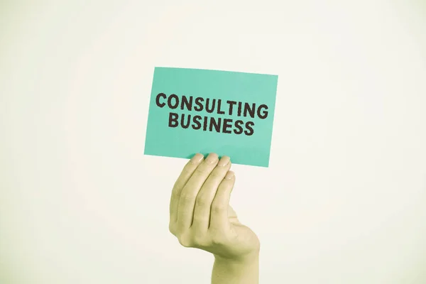 Schrijven Weergeven Tekst Consulting Businessconsultancy Firm Experts Geven Professioneel Advies — Stockfoto