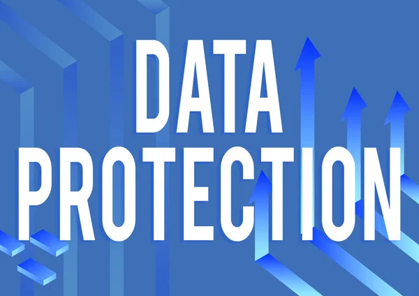 Sinal Escrita Manual Proteção Dadosproteja Endereços Dados Pessoais Software Nocivo — Fotografia de Stock