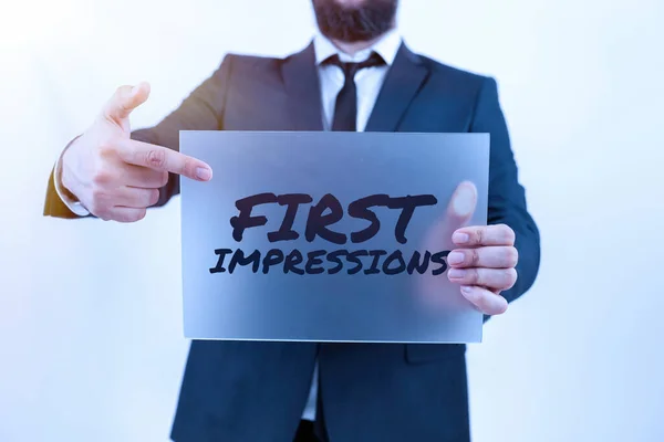 Handwriting Text First Impressionswhat Person Thinks You First Meet You — Stock Photo, Image
