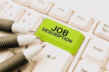 Bir konumun sorumluluklarını açıklayan İş Tanımlama, İş Vitrini A belgesini gösteren Görev Tanımlama Belgesini imzala