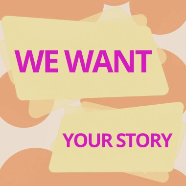 El yazısı metni. Hikâyenizi istiyoruz. Hayat hikayeniz, iş konseptiniz hakkında bir şeyler söyleyin.