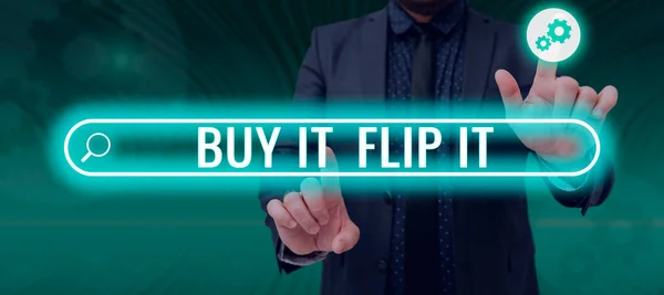 Εννοιολογική Λεζάντα Αγοράστε Flip Itbuy Something Fix Them Sell Them — Φωτογραφία Αρχείου