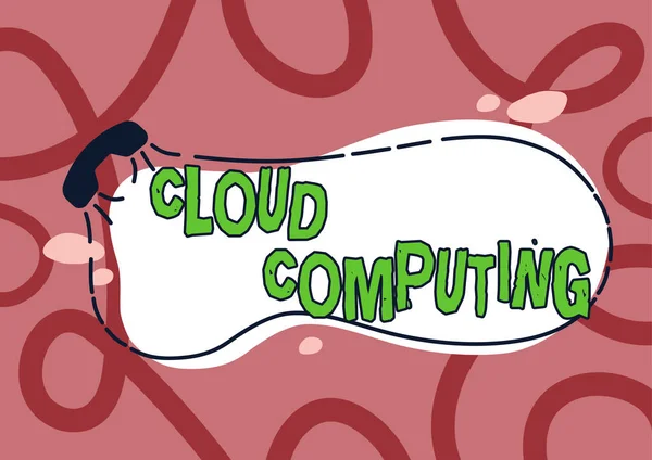 Κείμενο Που Δείχνει Έμπνευση Cloud Computinguse Ένα Δίκτυο Απομακρυσμένων Διακομιστών — Φωτογραφία Αρχείου