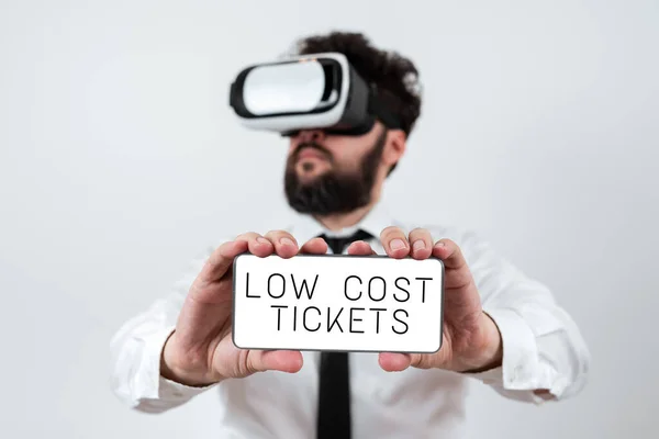 Display Concettuale Carta Low Cost Ticketssmall Acquistata Fornire Accesso Servizio — Foto Stock
