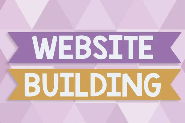 Sign Displaying Website Buildingtools Typically Allow Construction Pages Internet Concept — Stock Photo, Image