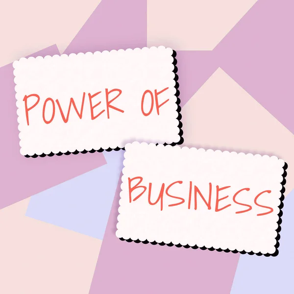 Conceptual Caption Power Businessschopnost Ovlivňovat Protějšky Dosažení Cílů Business Overview — Stock fotografie