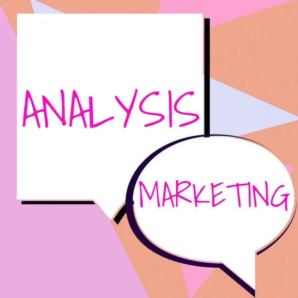 说明分析市场的数量和质量评估 概念照片对市场的数量和质量评估的文字标志 — 图库照片